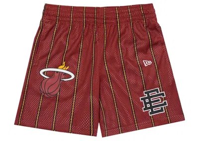 Pre-owned Eric Emanuel Men's  Ee Basic Short In Miami Heat