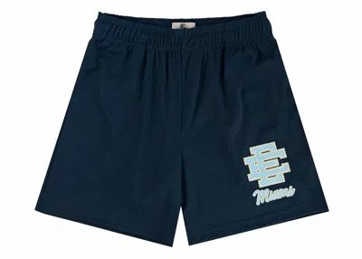 Pre-owned Eric Emanuel Men's  Ee Basic Short In Miami Navy Blue