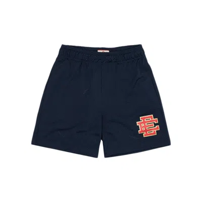 Pre-owned Eric Emanuel Men's  Ee Basic Short In Navy Blue/gold/gflitter Red In Multi