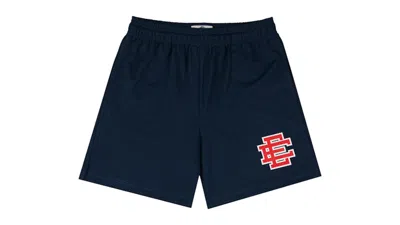 Pre-owned Eric Emanuel Men's  Ee Basic Short In Navy Blue/red In Multi