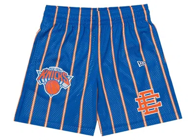Pre-owned Eric Emanuel Men's  Ee Basic Short In New York Knicks