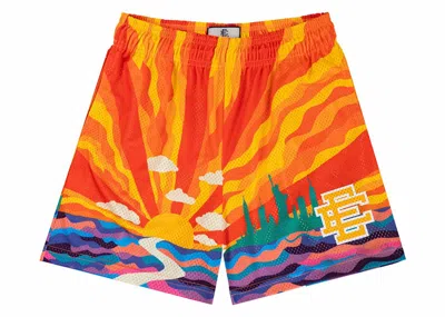 Pre-owned Eric Emanuel Men's  Ee Basic Short In Nyc Sunset Yellow Ee
