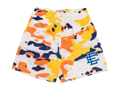 Pre-owned Eric Emanuel Men's  Ee Basic Short In Orange Camo
