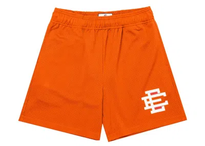 Pre-owned Eric Emanuel Men's  Ee Basic Short In Orange/white