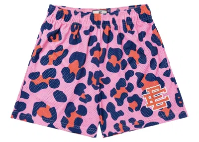 Pre-owned Eric Emanuel Men's  Ee Basic Short In Pink Cheetah