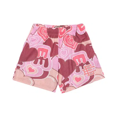 Pre-owned Eric Emanuel Men's  Ee Basic Short In Pink Heart