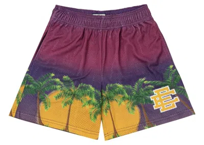 Pre-owned Eric Emanuel Men's  Ee Basic Short In Purple Palm