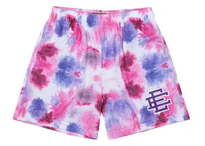 Pre-owned Eric Emanuel Men's  Ee Basic Short In Purple/pink Tie Dye In Multi