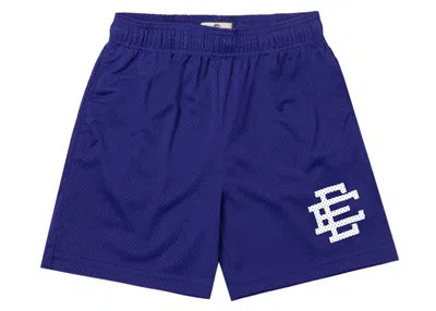Pre-owned Eric Emanuel Men's  Ee Basic Short In Purple/white In Multi