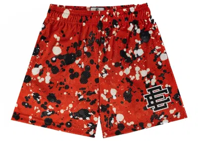 Pre-owned Eric Emanuel Men's  Ee Basic Short In Red Splatter