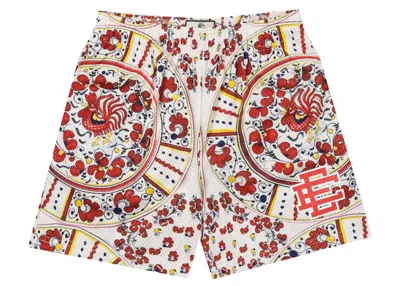 Pre-owned Eric Emanuel Men's  Ee Basic Short In Rooster White