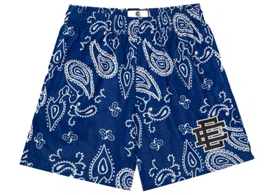 Pre-owned Eric Emanuel Men's  Ee Basic Short In Royal Paisley