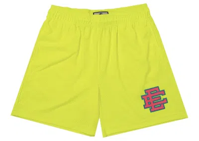 Pre-owned Eric Emanuel Men's  Ee Basic Short In Safety Yellow