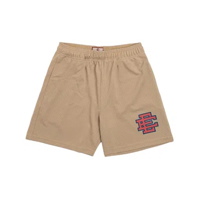 Pre-owned Eric Emanuel Men's  Ee Basic Short In Sand/navy Blue/pink In Multi
