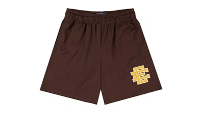Pre-owned Eric Emanuel Men's  Ee Basic Short In Shopping Bag Brown/yellow