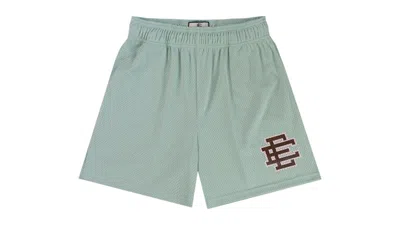 Pre-owned Eric Emanuel Men's  Ee Basic Short In Silt Green/pink/brown