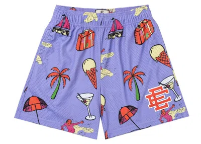 Pre-owned Eric Emanuel Men's  Ee Basic Short In Surf Purp