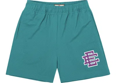 Pre-owned Eric Emanuel Men's  Ee Basic Short In Teal/purple In Multi
