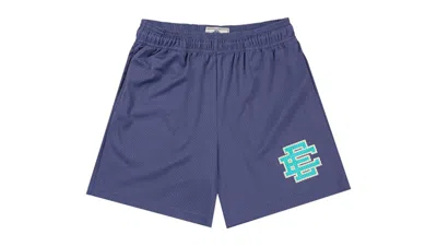Pre-owned Eric Emanuel Men's  Ee Basic Short In Twilight Purple/baby Blue