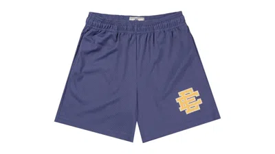 Pre-owned Eric Emanuel Men's  Ee Basic Short In Twlight Purple/yellow