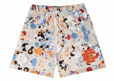 Pre-owned Eric Emanuel Men's  Ee Basic Short In White Splatter