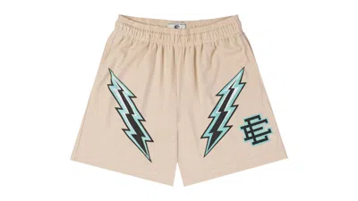 Pre-owned Eric Emanuel Men's  Ee Basic Short In Whitecap/black/teal