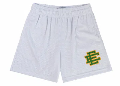 Pre-owned Eric Emanuel Men's  Ee Basic Short In White/green In Multi