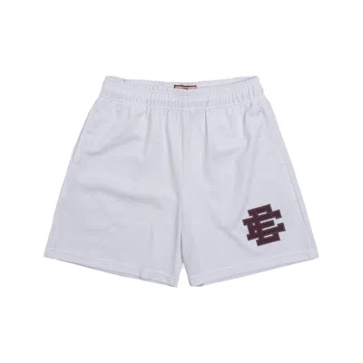 Pre-owned Eric Emanuel Men's  Ee Basic Short In White/grey/maroon