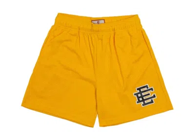 Pre-owned Eric Emanuel Men's  Ee Basic Short In Yellow/black In Multi