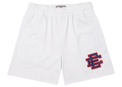 Pre-owned Eric Emanuel Men's  Ee Basic Short (ss23) In White/navy Blue In Multi