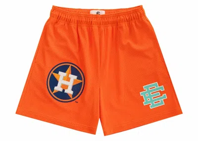 Pre-owned Eric Emanuel Men's  Ee Basic Short (ss24) In Houston Astros In Blue