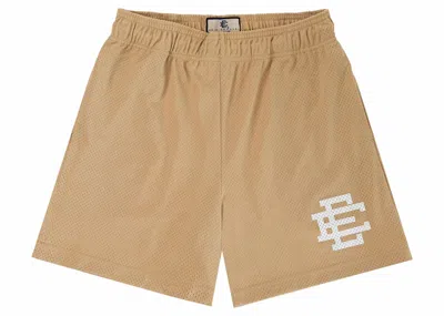 Pre-owned Eric Emanuel Men's  Ee Basic Short (ss24) In Vegas Gold/white