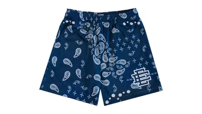Pre-owned Eric Emanuel Men's  Ee Basic Short (ss25) In Navy Blue Paisley