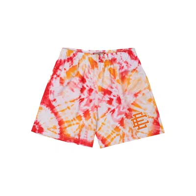 Pre-owned Eric Emanuel Men's  Ee Basic Shorts In Starburst Tie Dye