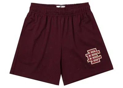 Pre-owned Eric Emanuel Men's  Ee Basic Short/tonal In Maroon/tonal Maroon