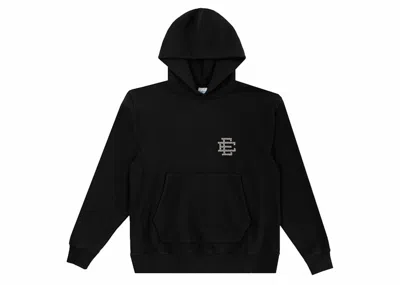 Pre-owned Eric Emanuel Men's  Ee Basic Swarovski Hoodie In Black