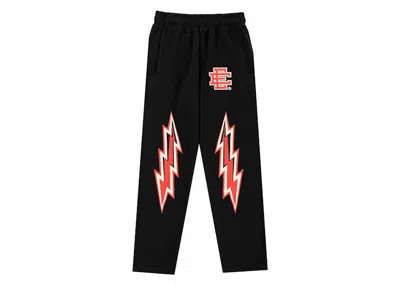 Pre-owned Eric Emanuel Men's  Ee Basic Sweatpant In Black/red
