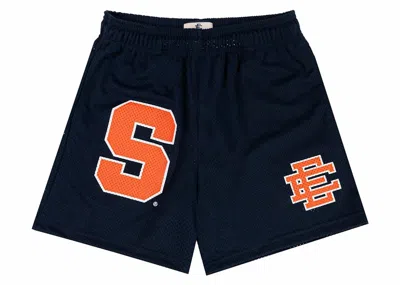 Pre-owned Eric Emanuel Men's  Ee Basic Syracuse Short In Blue/orange