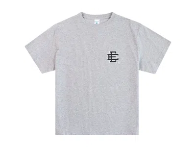 Pre-owned Eric Emanuel Men's  Ee Basic T-shirt In Heather Grey/black