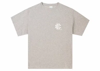 Pre-owned Eric Emanuel Men's  Ee Basic T-shirt In Heather Grey/white