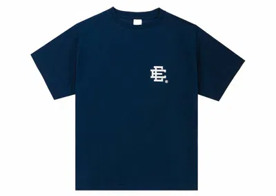 Pre-owned Eric Emanuel Men's  Ee Basic T-shirt In Navy Blue/white