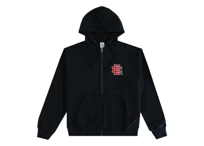 Pre-owned Eric Emanuel Men's  Ee Basic Zip Up In Black/red