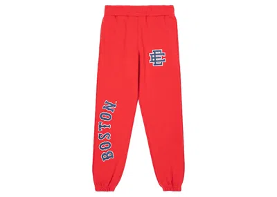 Pre-owned Eric Emanuel Men's  Ee Boston Sox Ne Sweats In Red