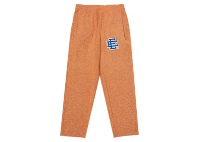 Pre-owned Eric Emanuel Men's  Ee Boucle Sweats In Orange/navy Blue