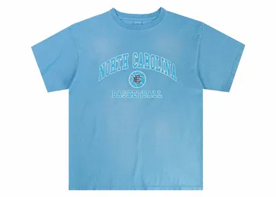Pre-owned Eric Emanuel Men's  Ee College North Carolina Tee Shirt In Washed Blue