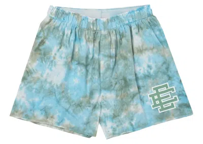 Pre-owned Eric Emanuel Men's  Ee House Short In Blue/green Tie Dye