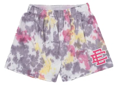 Pre-owned Eric Emanuel Men's  Ee House Short In Purple/pink Tie Dye