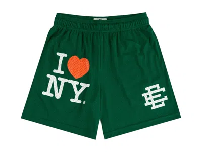 Pre-owned Eric Emanuel Men's  Ee I Love New York Short In Green/white In Multi