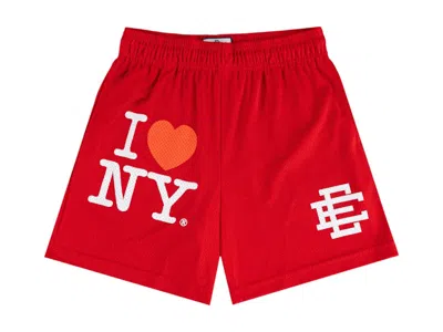 Pre-owned Eric Emanuel Men's  Ee I Love New York Short In Red/white