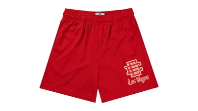 Pre-owned Eric Emanuel Men's  Ee Las Vegas Short In Goji Berry/red